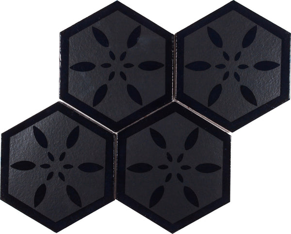 Silk Road design 02 in color D, four tiles laid up