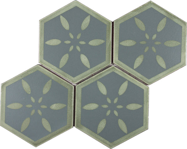 Silk Road design 02 in color F, four tiles laid up