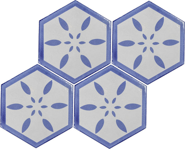 Silk Road design 02 in color G, four tiles laid up