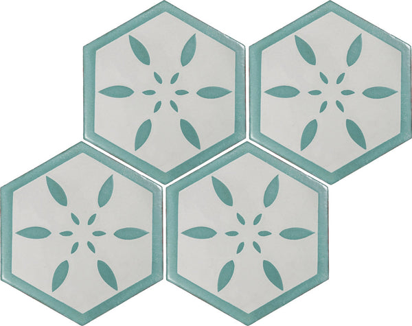 Silk Road design 02 in color i, four tiles laid up