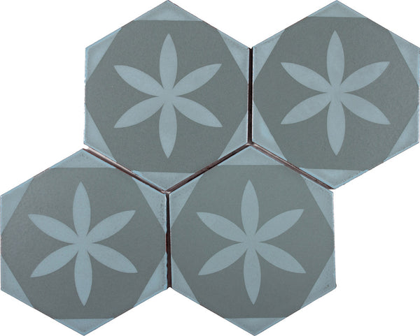 Silk Road design 03 in color B, four tiles laid up