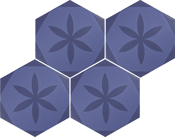 Silk Road design 03 in color J, four tiles laid up
