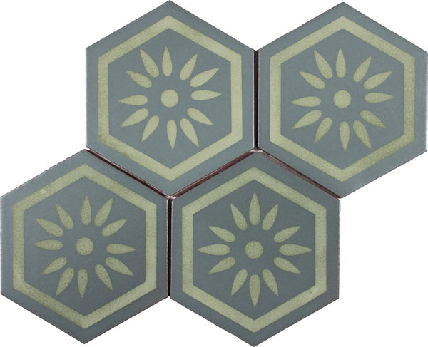 Silk Road design 04 in color F, four tiles laid up