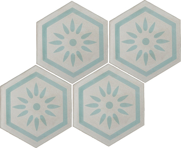 Silk Road design 04 in color i, four tiles laid up