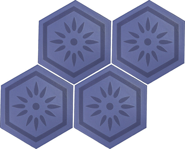 Silk Road design 04 in color J, four tiles laid up