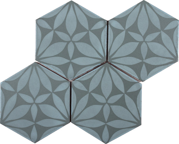 Silk Road design 05 in color B, four tiles laid up