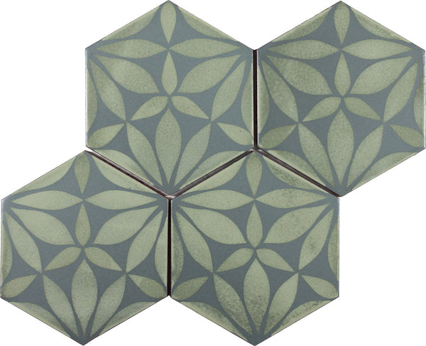 Silk Road design 05 in color F, four tiles laid up
