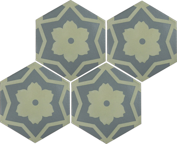 Silk Road design 06 in color F, four tiles laid up