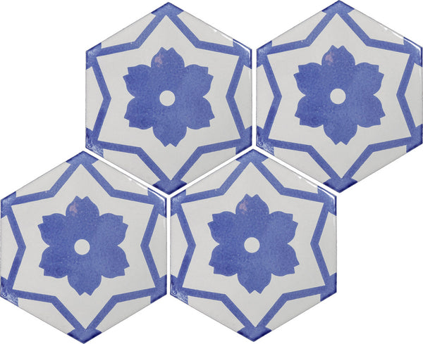 Silk Road design 06 in color G, four tiles laid up