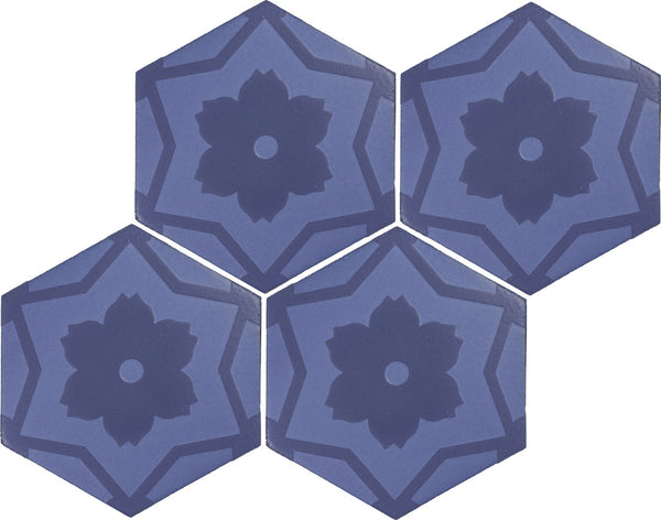 Silk Road design 06 in color J, four tiles laid up