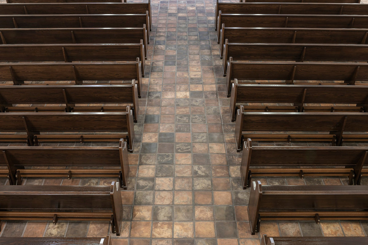 Pews over Normandy Cream tile