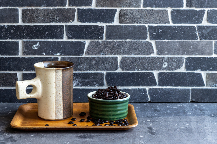 Italian porcelain in a staged interior