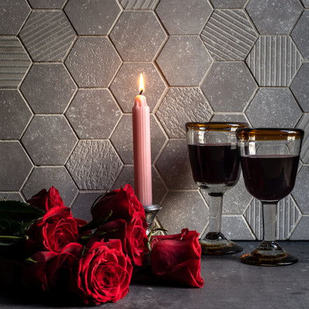 Italian Porcelain 10 Exa Mosaic 10x10 Grigio Mix