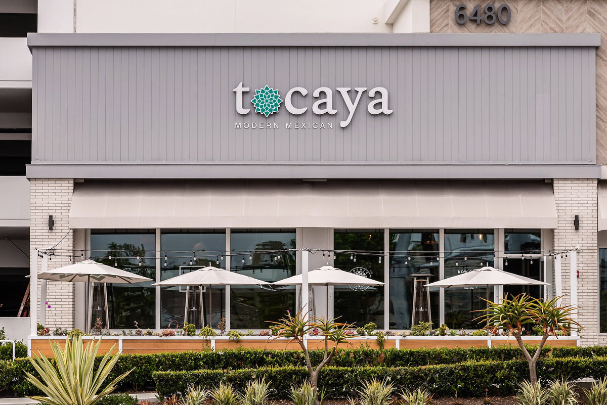 Tocaya storefront and outdoor seating