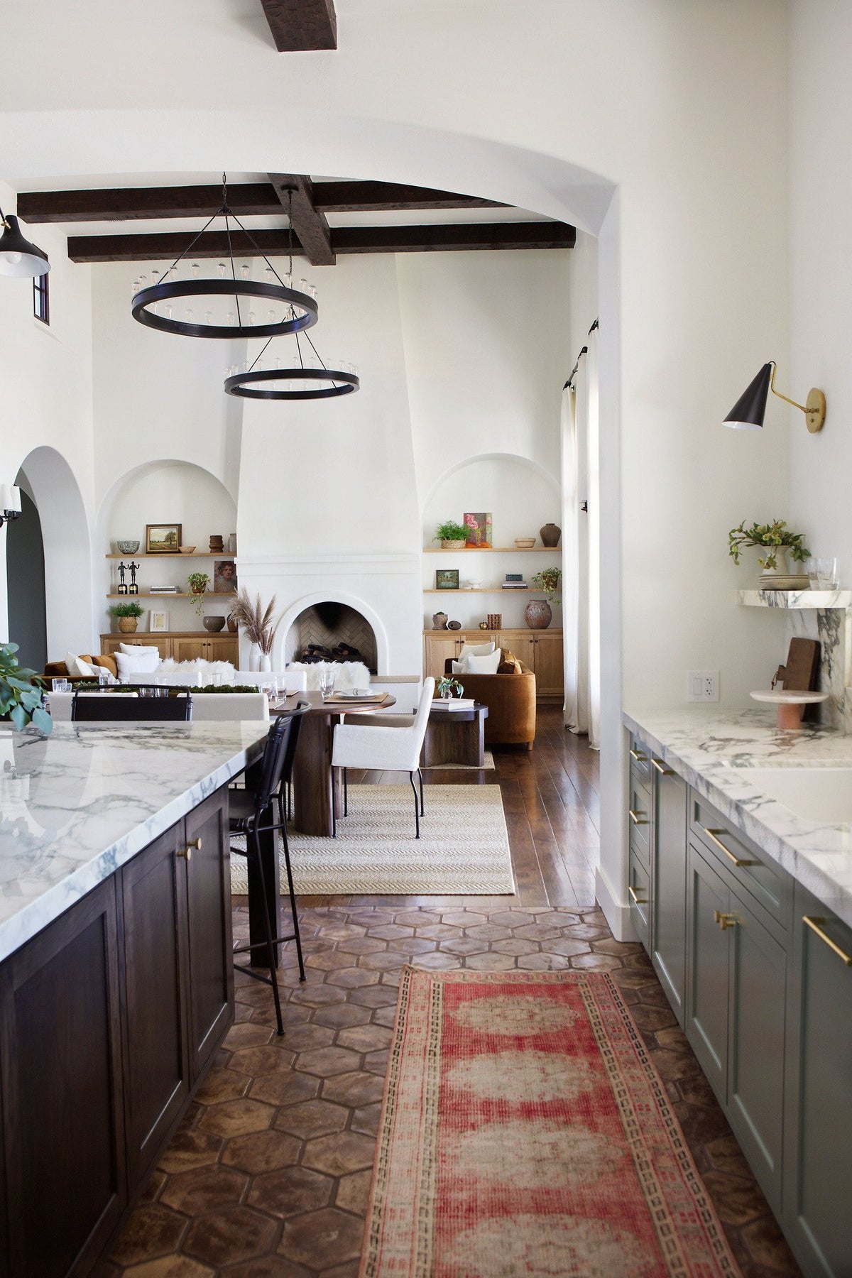 Kitchen open to the living room