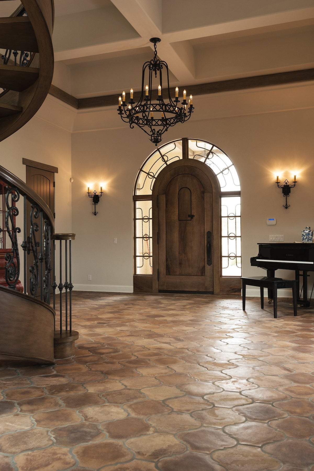 Entry hall in Artillo Tuscan Mustard