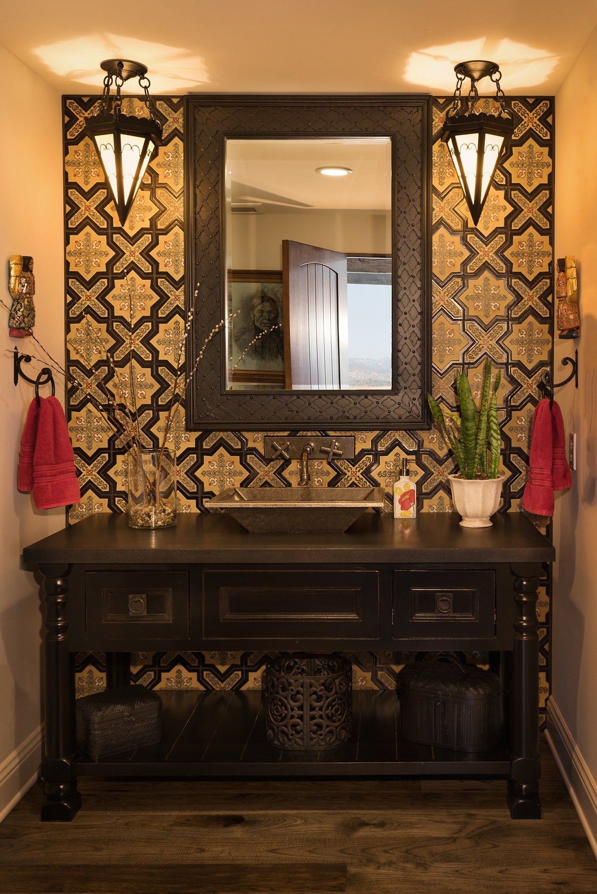 Powder room with Studio 2C wall