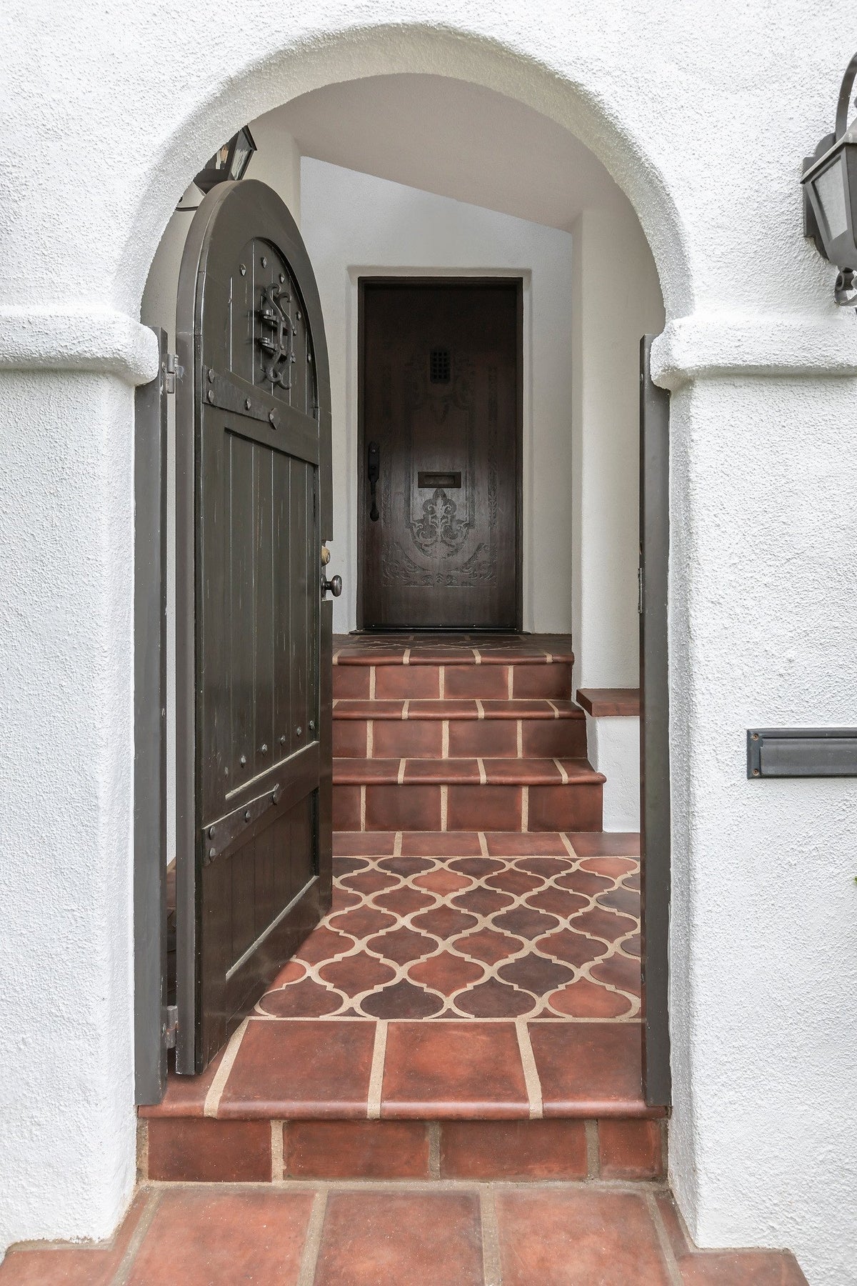 Gated walk to the front steps