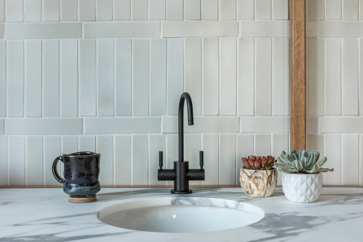 Sink and backsplash in Studio 2x8